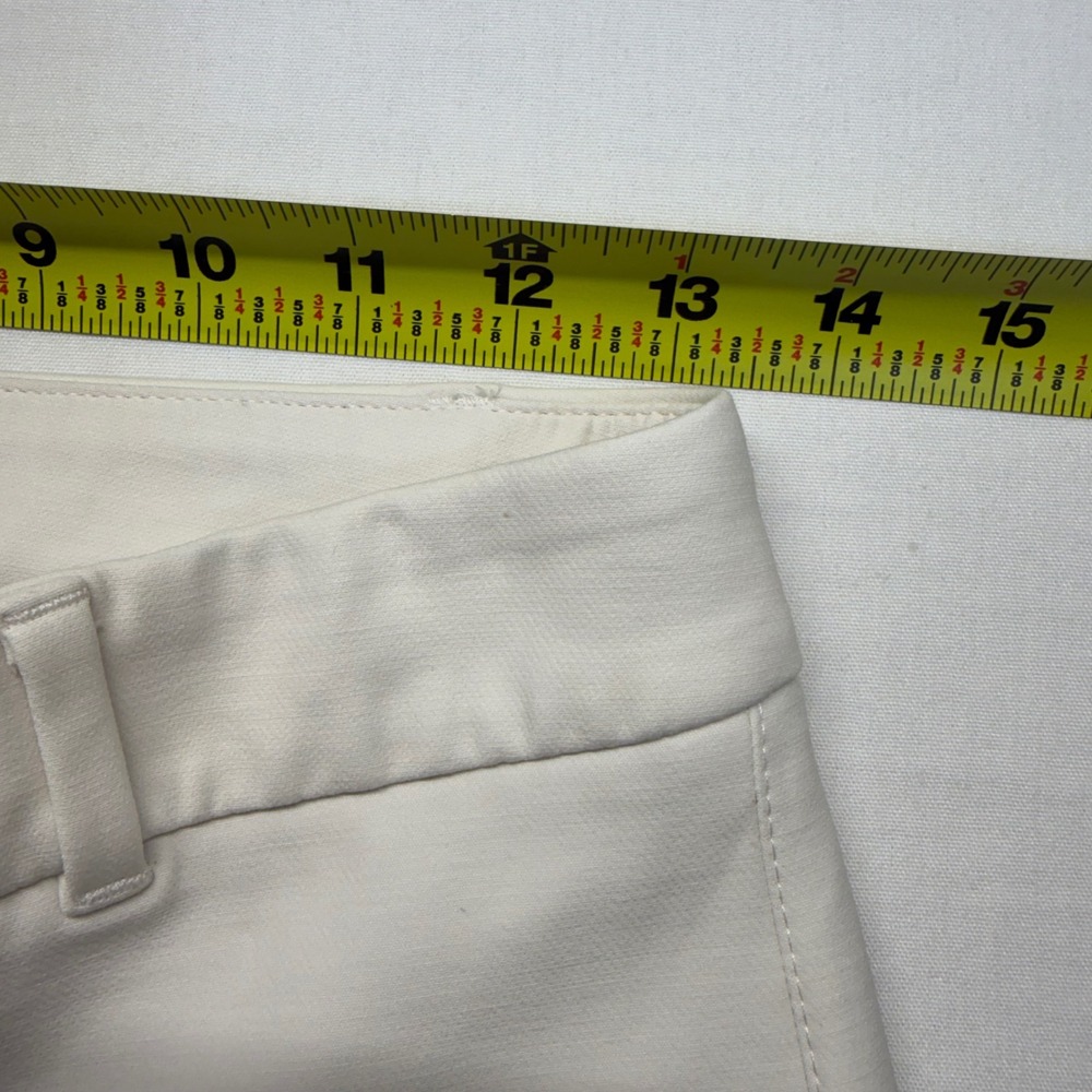 WHBM White House Black Market Slim Straight Leg Pants Ivory Size 2L Career - Picture 7 of 9